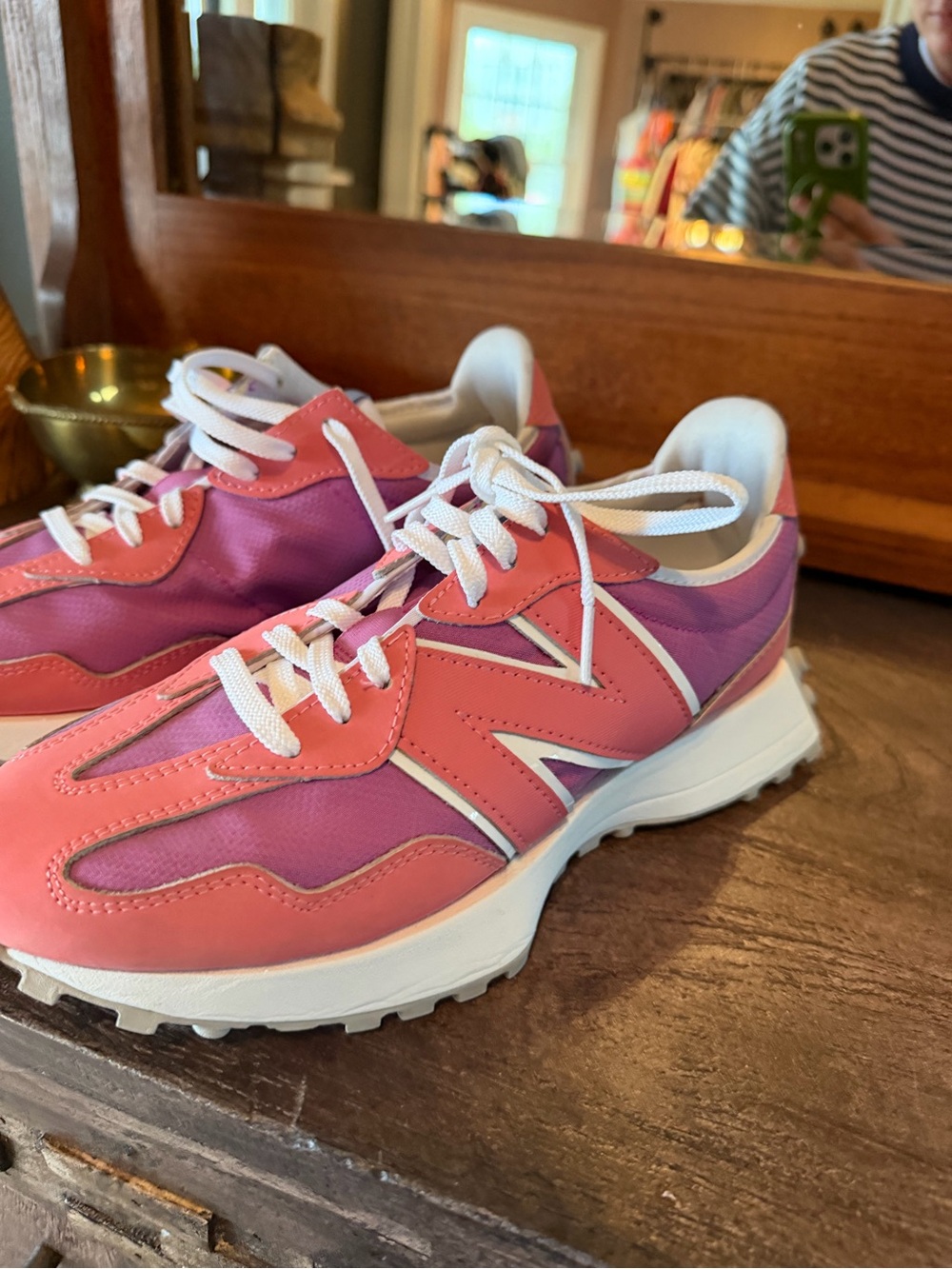 New Balance Women’s Pink and Purple Lace-Up Sneakers - Picture 7 of 10
